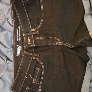 Massimo size 0 black denim super stretch shorts